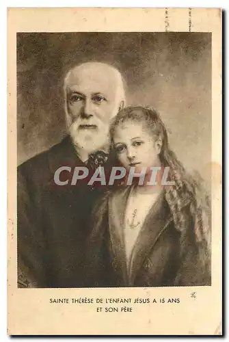 Cartes postales Sainte Therese de l'Enfant Jesus et son pere