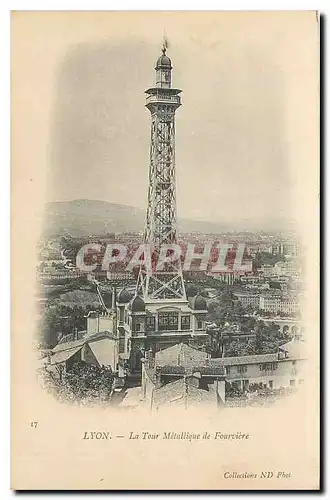 Cartes postales Lyon La Tour Metallique de Fourviere
