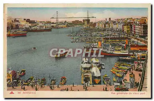 Cartes postales Marseille Vue generale du vieux port  Bateaux