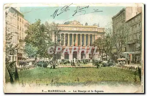 Ansichtskarte AK Marseille La Bourse et le Square