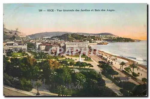 Ansichtskarte AK Nice Vue generale des Jardins et Baie des Anges