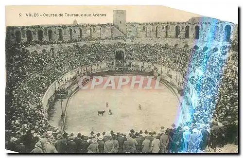 Ansichtskarte AK Arles Course de Taureux aux Arenes Corrida