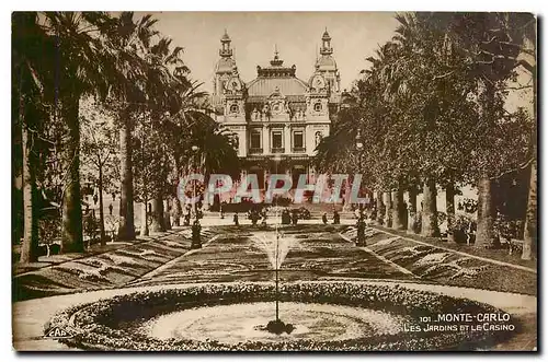 Cartes postales Monte Carlo Les Jardins et le Casino