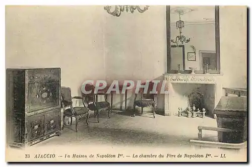 Ansichtskarte AK Ajaccio La Maison de Napoleon I La chambre du Pere de Napoleon I