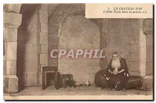 Cartes postales Le Chateau d'If l'Abbe Faria dans sa prison