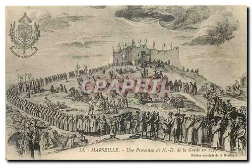 Ansichtskarte AK Marseille Une Procession de N D de la Garde