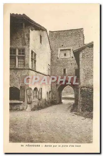Cartes postales Perouges Sortie par la porte d'en haut