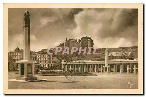 Ansichtskarte AK Les Petits Tableaux de Normandie Dieppe l'Esplanade du Casino et le Vieux Chateau