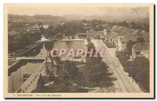 Cartes postales Mulhouse Vue vers les Bassins