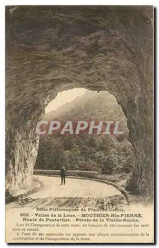 Cartes postales Sites Pittoresques de Franche Comte Vallee de la Loue Mouthier Hte Pierre Route de Pontarlier Pe