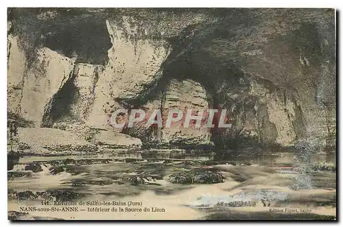 Cartes postales Environs de Salins les Bains Jura Nans sous Ste Anne Interieur de la Source du Lizon