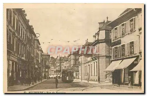 Cartes postales Mulhouse Rue de Sauvage Tramway