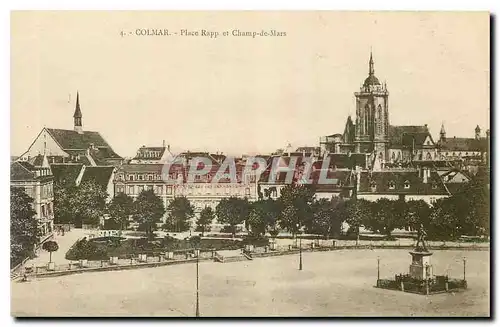 Cartes postales Colmar Place Rapp et Champ de Mars