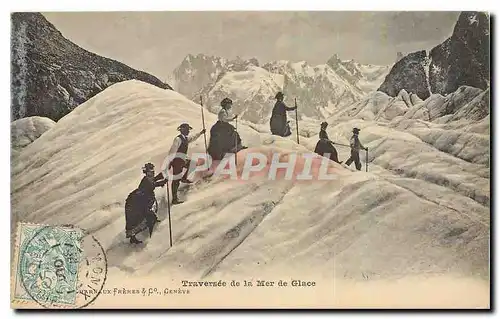 Cartes postales Traversee de la Mer de Glace