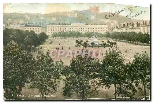 Cartes postales Lyon La place Bellecour