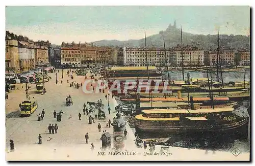 Cartes postales Marseille Quai des Belges Bateaux