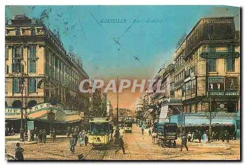 Cartes postales Marseille Rue Cannebiere Tramway