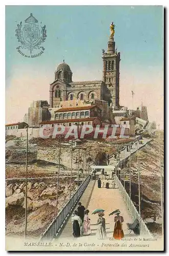 Cartes postales Marseille N D de la Garde Passerelle des Ascenseurs