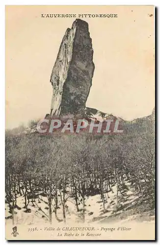Cartes postales Vallee de Chaudefour Paysage d'Hiver La Roche de la Rancune