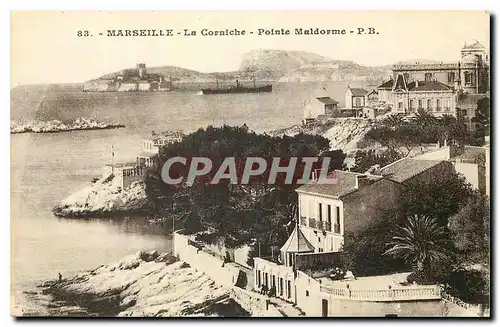 Ansichtskarte AK Marseille La Corniche Pointe Maldorme