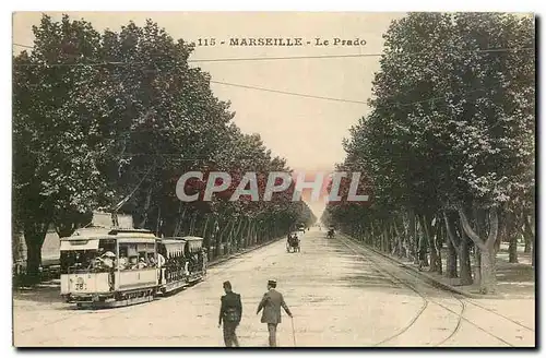 Ansichtskarte AK Marseille Le Prado Tramway