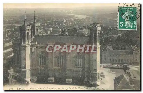 Cartes postales Lyon Notre Dame de Fourviere Vue prise de la Tour Metaliques