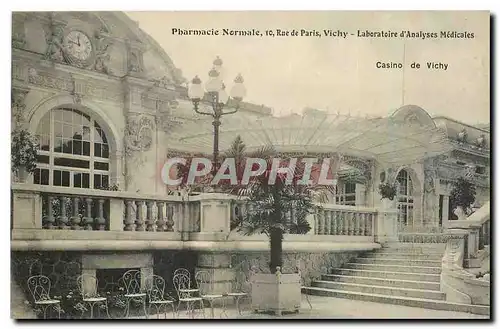 Cartes postales Pharmacie Normale Rue de Paris Vichy Laboratoire d'Analyses medicales Casino de Vichy