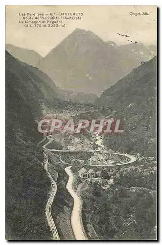 Cartes postales Les Pyrenees Cauterets Route de Pierrefitte a Cauterets