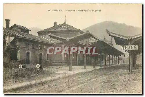 Cartes postales Thann Aspect de la Gare pendant la guerre