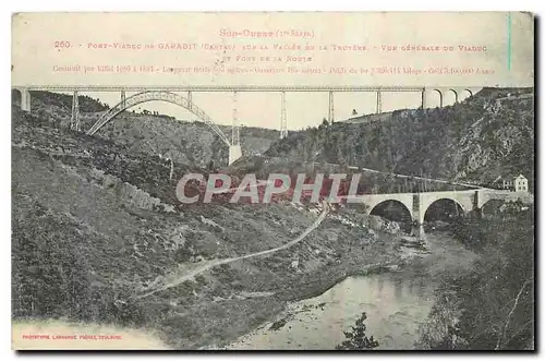 Cartes postales Font Viaduc de Garabit sur la Vallee de la Truyere Vue generale du Viaduc