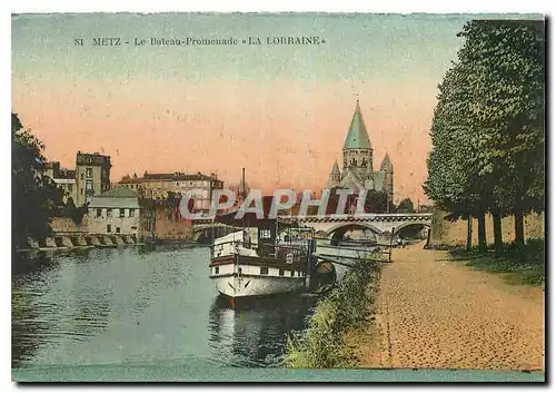 Ansichtskarte AK Metz Le Bateau Promenade La Lorraine