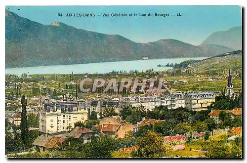 Cartes postales Aix les Bains Vue generale et le Lac du Bourget