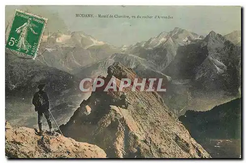 Cartes postales Modane Massif de Chaviere cu du rocher d'Arrondaz