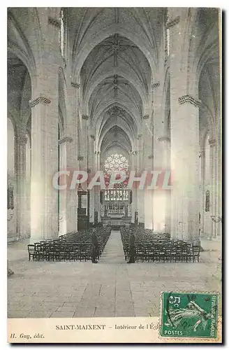 Cartes postales Saint Maixent Interieur de l'Eglise