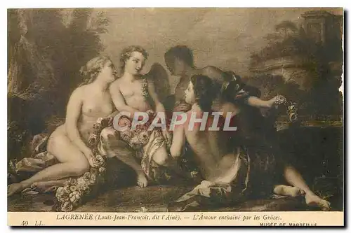 Ansichtskarte AK Lagrenne Louis Jean Francois dit l'Aine l'Amour enchaine par les Graces Musee de Marseille