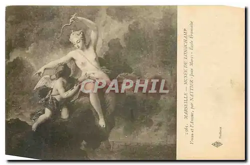 Cartes postales Musee de Longchamp Marseille Venus et l'Amour Ecole Francaise