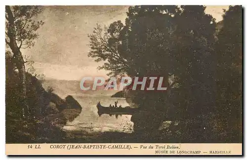 Cartes postales Corot Jean Baptiste Camille Vue du Tyrol Italien Musee de Longchamp Marseille