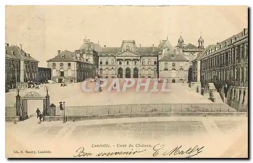 Cartes postales Luneville Cour du Chateau
