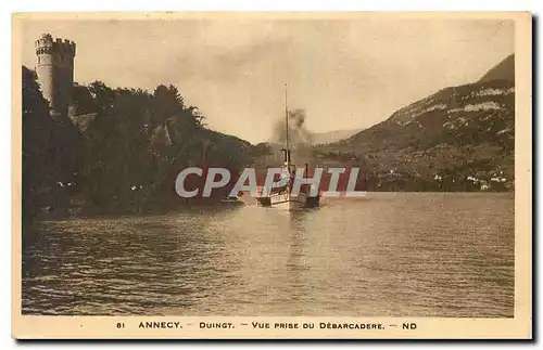 Ansichtskarte AK Annecy Duingt Vue prise du Debarcadere Bateau