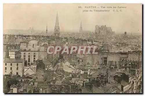 Cartes postales Nantes Vue vers les Eglises prise du Transbordeur