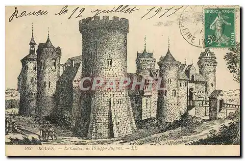 Cartes postales Rouen Le Chateau de Philippe Auguste