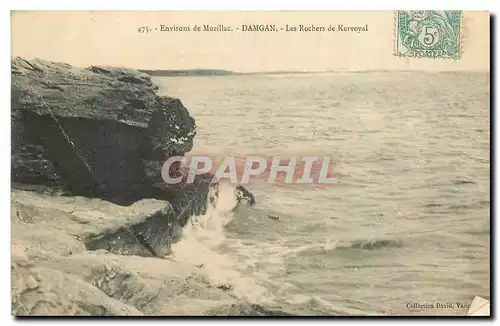 Cartes postales Environs de Muzillac Damgan Les Rochers de Kervoyal