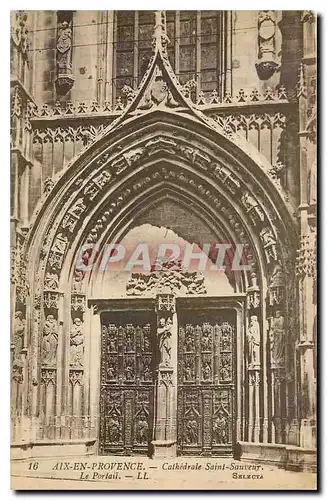 Cartes postales Aix en Provence Cathedrale Saint Sauveur Le Portail