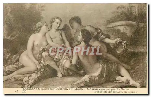 Ansichtskarte AK Lagrenee Louis Jean Francois dit l'Aine l'Amour enchaine par les Graces Musee de Longchamp Marse