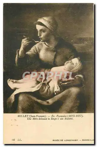 Ansichtskarte AK Millet Jean Francois Une Mere dennant la Soupe a son Enfant