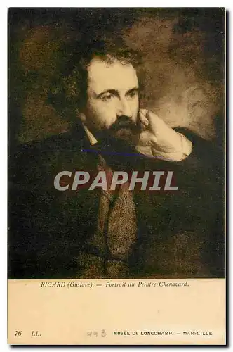 Ansichtskarte AK Ricard Gustave Portrait du Peintre Chenavard Musee de Longchamp Marseille