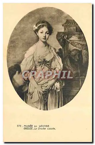 Cartes postales Musee de Louvre Greuze La Cruche cassee