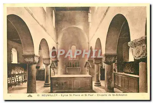 Cartes postales Neuwiller Eglise St Pierre et St Paul Chapelle de St Sebastien