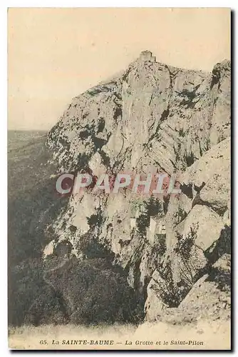 Cartes postales La Sainte Baume La Grotte et le Saint Pilon