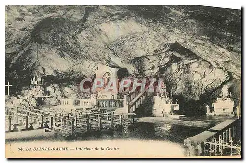 Cartes postales La Sainte Baume Interieur de la Grotte